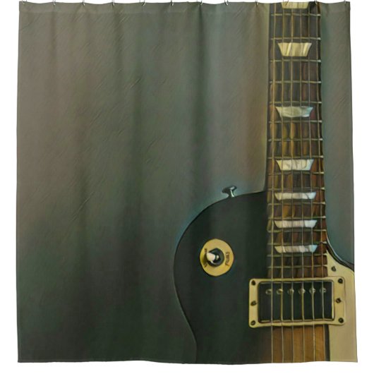 Guitar gifts for him シャワーカーテン (正面)