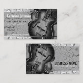 GUITAR GRAY Black Music Business Card 名刺 (正面/裏面)