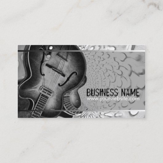 GUITAR GRAY Black Music Business Card 名刺 (裏面)