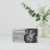 GUITAR GRAY Black Music Business Card 名刺 (スタンド正面)