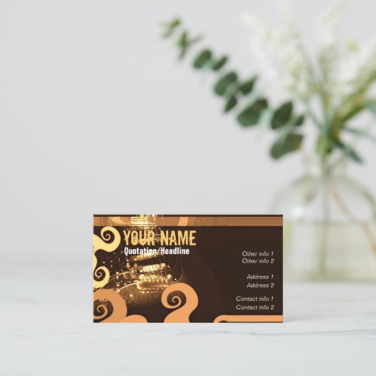 GUITAR "GrungeOrangey"名刺 名刺 (スタンド正面)