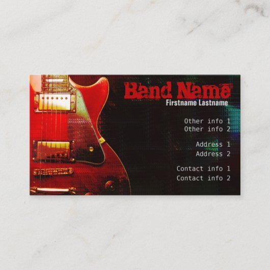 GUITAR "GrungeRed"名刺 名刺 (正面)