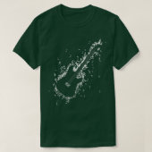 Guitar Guitarist Player Rock Musician Music Notes  Tシャツ (デザイン正面)