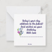 Guitar Happy Birthday ノートカード (裏面)