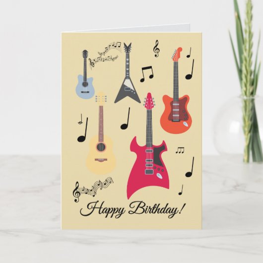 Guitar Happy Birthday Card シーズンカード (正面)