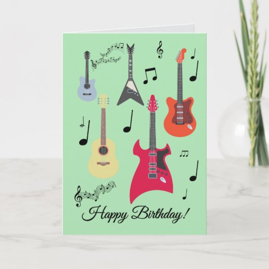 Guitar Happy Birthday Card シーズンカード (正面)