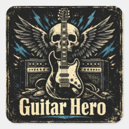 Guitar Hero – Rock Player Icon スクエアシール