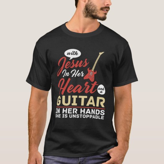 Guitar Lesson Guitarist Beginner Music Instrument  Tシャツ (正面)