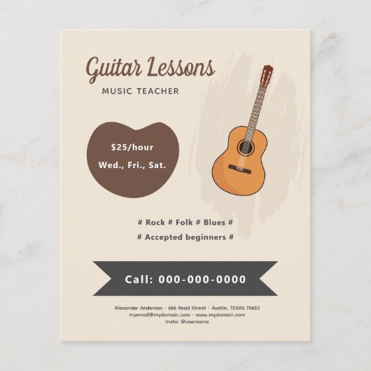 Guitar Lessons チラシ (正面)