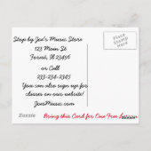 Guitar Lessons 広告's Postages for Business ポストカード (裏面)