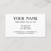 Guitar Lessons Business Card - カッコいいヴィンテージ 名刺 (裏面)