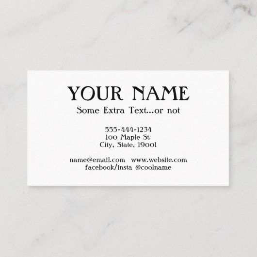 Guitar Lessons Business Card - カッコいいヴィンテージ 名刺 (裏面)