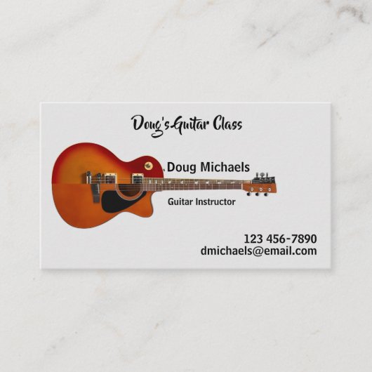 Guitar Lessons / Instructor 名刺 (正面)