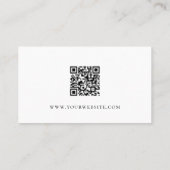 Guitar Lessons QR Code Musical Trendy Teal  名刺 (裏面)