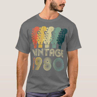 Guitar Lover 42 Year Old Gifts Vintage 1980 Limite Tシャツ