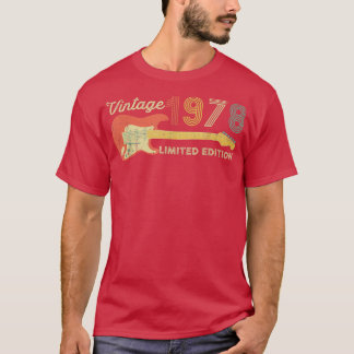 Guitar Lover 45 Year Old Gifts Vintage 1978 Limite Tシャツ