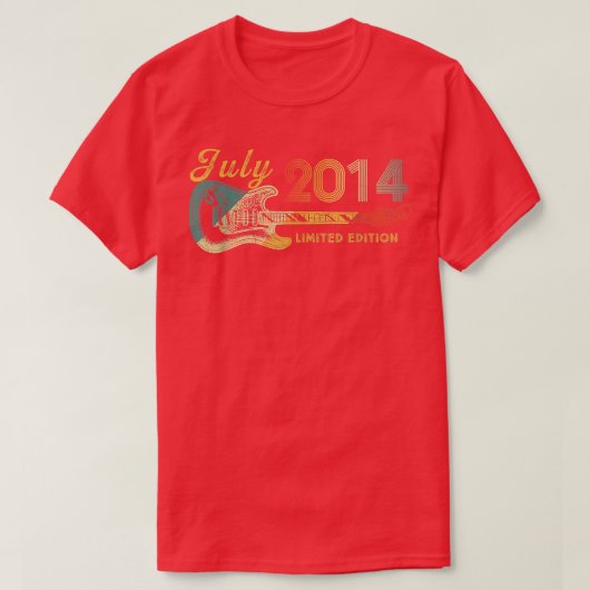 Guitar Lover 8 Year Old Gifts July 2014 Limited Ed Tシャツ (デザイン正面)