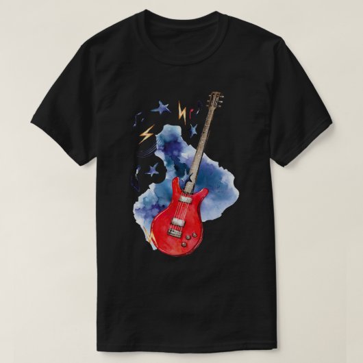 Guitar Lover For Guitarist Retro Premium Tシャツ (デザイン正面)