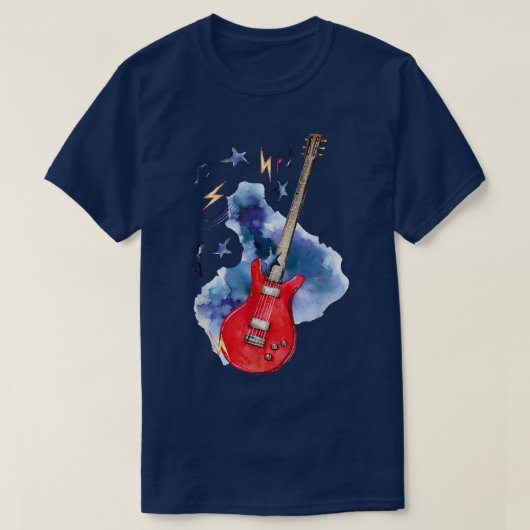 Guitar Lover For Guitarist Retro  Tシャツ (デザイン正面)