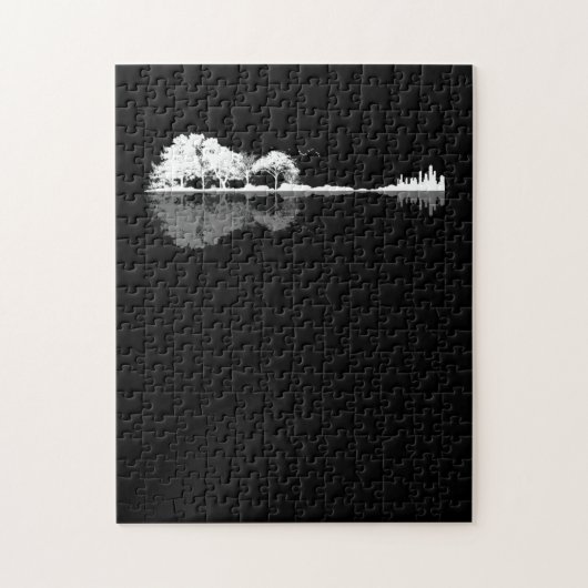 Guitar Lover | Guitar Lake Shadow Gift ジグソーパズル (縦)