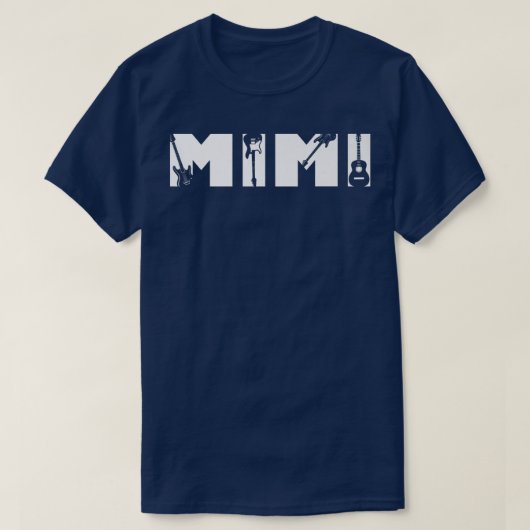 Guitar Lover Guitarist Mimi Funny Music Mothers Da Tシャツ (デザイン正面)
