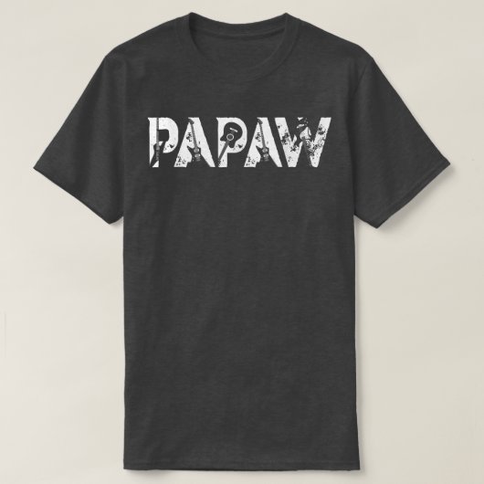 Guitar Lover Guitarist Papaw Funny Music Fathers D Tシャツ (デザイン正面)