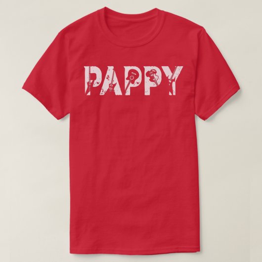 Guitar Lover Guitarist Pappy Funny Music Fathers D Tシャツ (デザイン正面)