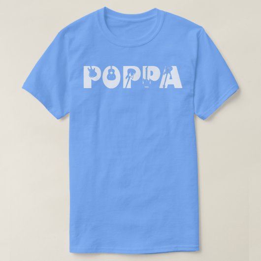 Guitar Lover Guitarist Poppa Funny Music Fathers D Tシャツ (デザイン正面)