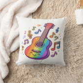 Guitar Lover – Minimalist Music Illustration Desig クッション (ブランケット)