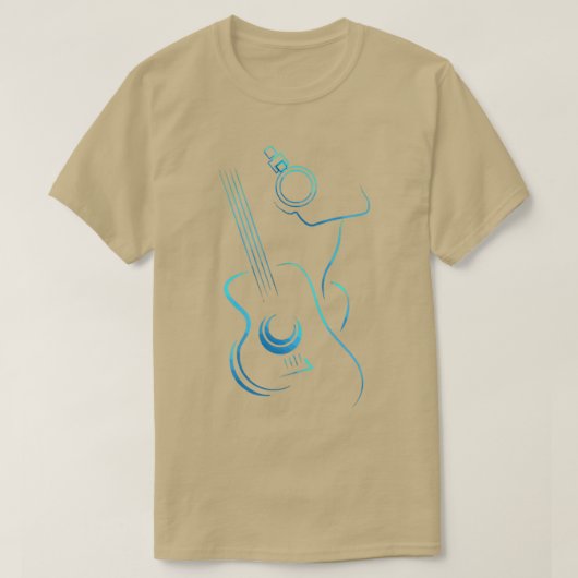 Guitar Men Women Music Band Guitarist Stuff Rhythm Tシャツ (デザイン正面)