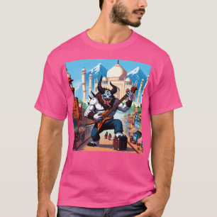 Guitar Monster Tour At India おもしろい Music Ai Art R Tシャツ