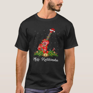 Guitar Music Hawaiian Ukulele Mele Kalikimaka Chri Tシャツ