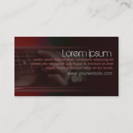 GUITAR Music Lessons Business Card 名刺 (裏面)