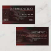 GUITAR Music Lessons Business Card 名刺 (正面/裏面)