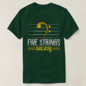 Guitar Music Lover Five Strings Society502 Tシャツ (デザイン正面)