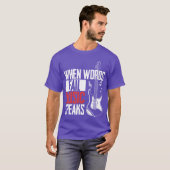 Guitar Music Lover When Words Fail Music Speaks fu Tシャツ (正面フル)
