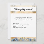 Guitar Music Notes 結婚 Flowers's 招待状 (裏面)