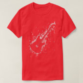 Guitar notes awesome design  tシャツ (デザイン正面)