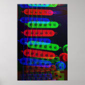 Guitar Pickups Stack Poster ポスター (正面)