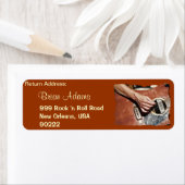 GUITAR PLAYER音楽愛好家差出人住所ラベル ラベル (インサイチュ)