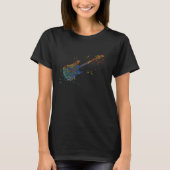 Guitar Player Graphic Colorful Guitarist Tシャツ (正面)