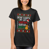 Guitar Player Musician  Christmas List  Ugly Tシャツ (正面)
