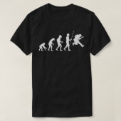 Guitar Player Musician Jumping Guitarist Evolution Tシャツ (デザイン正面)
