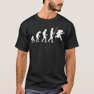 Guitar Player Musician Jumping Guitarist Evolution Tシャツ