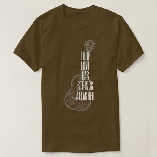 Guitar Player True Love Strings AttachedGuitar 141 Tシャツ (デザイン正面)