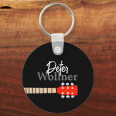 Guitar Player's Name Blk Keychain キーホルダー (正面)