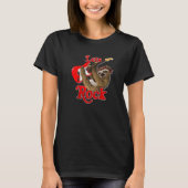 Guitar Playing Sloth Rock Music Letu2019s Rock Gui Tシャツ (正面)