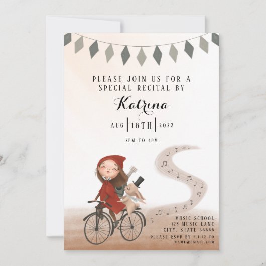 Guitar Recital Invitation 招待状 (正面)