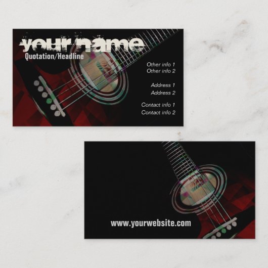 GUITAR "Redlix"名刺 名刺 (正面/裏面)
