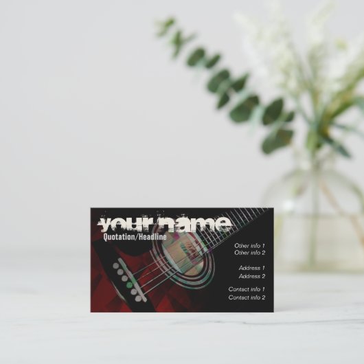 GUITAR "Redlix"名刺V2.0 名刺 (スタンド正面)